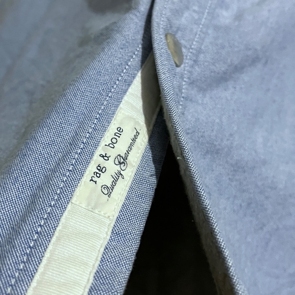 Rag & Bone Chambray Oversized Button Up Lightweight Shirt Jacket - Picture 8 of 14